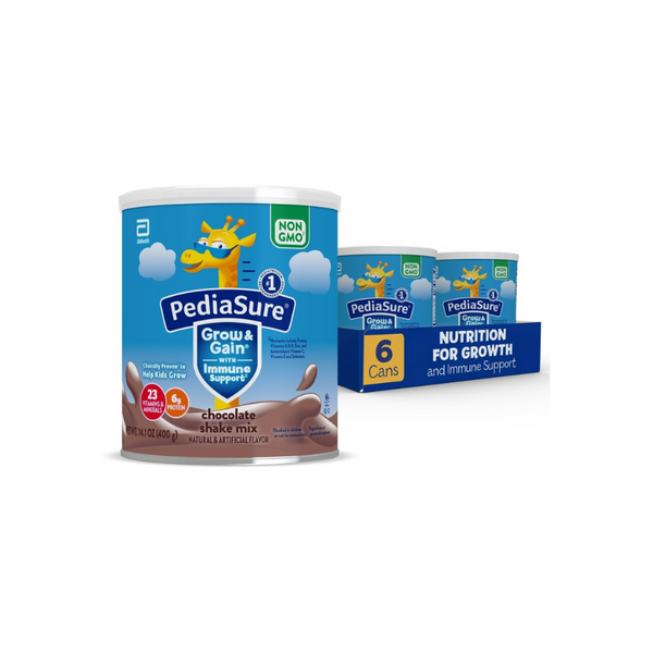 1 Thùng (6 Lon) PediaSure Grow & Gain Shake Mix – Chocolate 400g/Lon (14.1 oz)