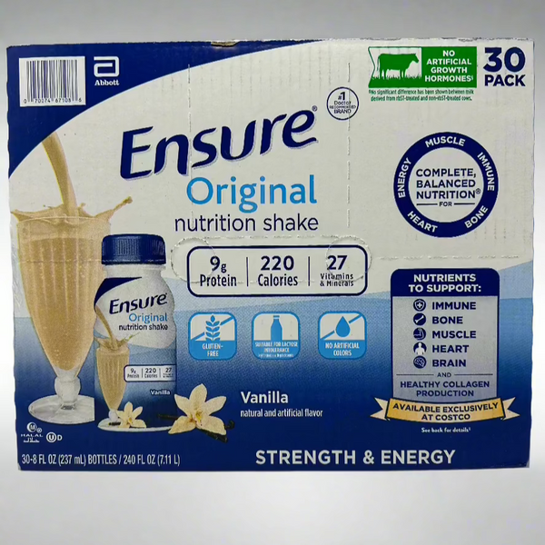 Ensure Original Vanilla Nutrition Shake with Fiber – Thùng 30 Chai (237ml/Chai – 8 fl oz)