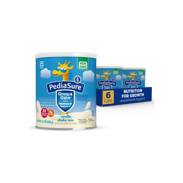 1 Thùng (6 Lon) PediaSure Grow & Gain Shake Mix – Vanilla 400g/Lon (14.1 oz)
