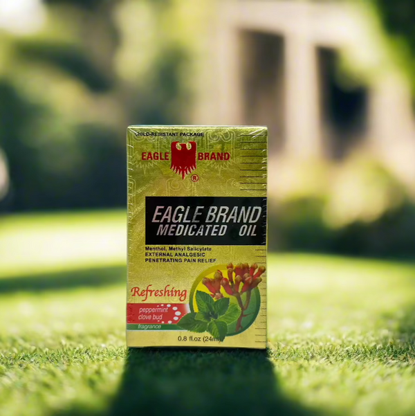 1 Lốc (12 Chai) Eagle Brand Medicated Oil – Refresh Formula (Peppermint & Clove Bud) – 24ml/Chai (0.8 oz)